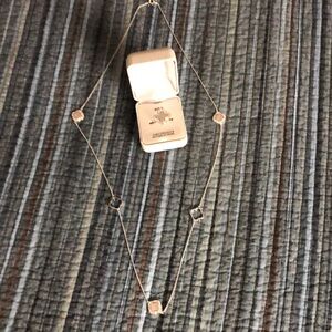 Mother of pearl and sterling silver ring and necklace